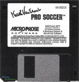 Artwork on the Disc for MicroProse Soccer on the Microsoft DOS.