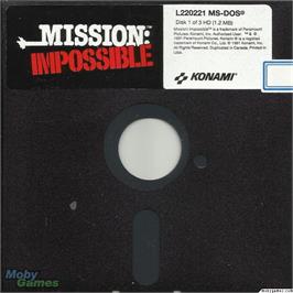 Artwork on the Disc for Mission Impossible (1979) on the Microsoft DOS.