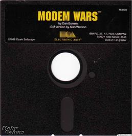 Artwork on the Disc for Modem Wars on the Microsoft DOS.