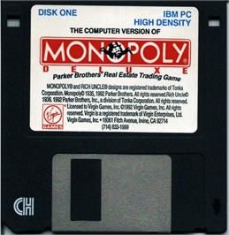 Artwork on the Disc for Monopoly Deluxe on the Microsoft DOS.