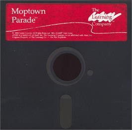 Artwork on the Disc for Moptown Parade on the Microsoft DOS.