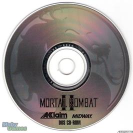 Artwork on the Disc for Mortal Kombat 2 on the Microsoft DOS.