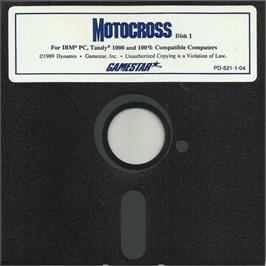 Artwork on the Disc for Motocross on the Microsoft DOS.