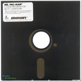 Artwork on the Disc for Ms. Pac-man on the Microsoft DOS.