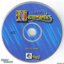 Artwork on the Disc for Necromantics on the Microsoft DOS.