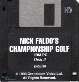 Artwork on the Disc for Nick Faldo's Championship Golf on the Microsoft DOS.