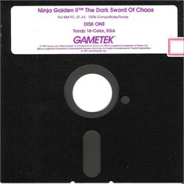 Artwork on the Disc for Ninja Gaiden 2 - The Dark Sword Of Chaos on the Microsoft DOS.