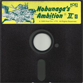 Artwork on the Disc for Nobunaga's Ambition 2 on the Microsoft DOS.