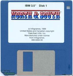Artwork on the Disc for North & South on the Microsoft DOS.
