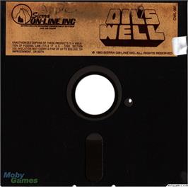 Artwork on the Disc for Oil's Well on the Microsoft DOS.