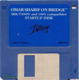Artwork on the Disc for Omar Sharif's Bridge on the Microsoft DOS.