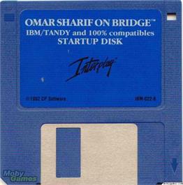 Artwork on the Disc for Omar Sharif on Bridge on the Microsoft DOS.