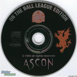 Artwork on the Disc for On the Ball on the Microsoft DOS.