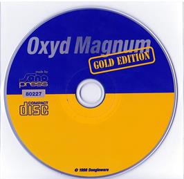 Artwork on the Disc for Oxyd Magnum! on the Microsoft DOS.