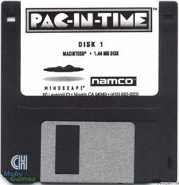 Artwork on the Disc for Pac-in-Time on the Microsoft DOS.
