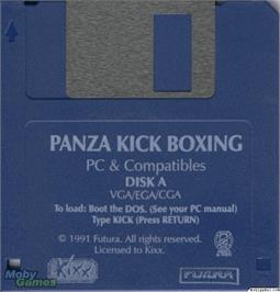 Artwork on the Disc for Panza Kick Boxing on the Microsoft DOS.