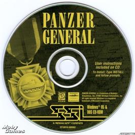 Artwork on the Disc for Panzer General on the Microsoft DOS.