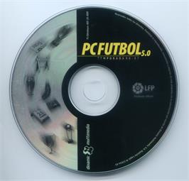Artwork on the Disc for Pc Futbol 5.0 on the Microsoft DOS.