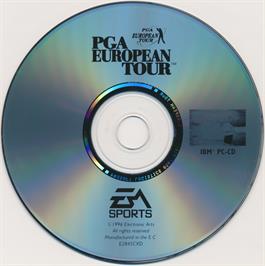 Artwork on the Disc for Pga European Tour on the Microsoft DOS.