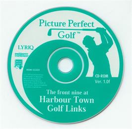 Artwork on the Disc for Picture Perfect Golf on the Microsoft DOS.