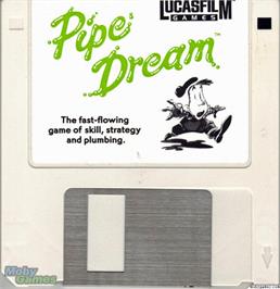Artwork on the Disc for Pipe Dream on the Microsoft DOS.