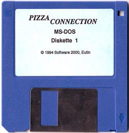 Artwork on the Disc for Pizza Tycoon on the Microsoft DOS.