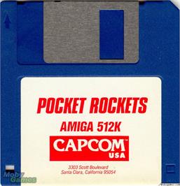 Artwork on the Disc for Pocket Rockets on the Microsoft DOS.
