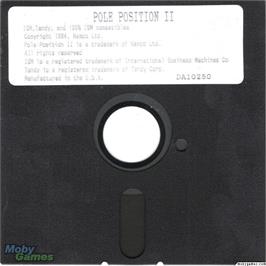 Artwork on the Disc for Pole Position II on the Microsoft DOS.