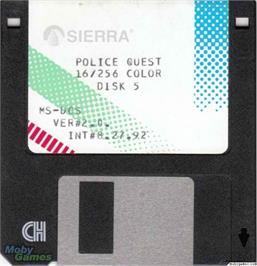 Artwork on the Disc for Police Quest - In Pursuit Of The Death Angel (VGA) on the Microsoft DOS.