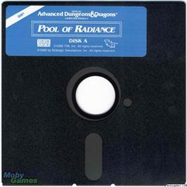 Artwork on the Disc for Pool of Radiance on the Microsoft DOS.