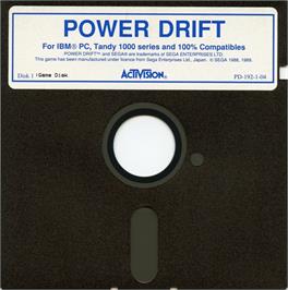 Artwork on the Disc for Power Drift on the Microsoft DOS.
