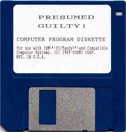 Artwork on the Disc for Presumed Guilty! on the Microsoft DOS.