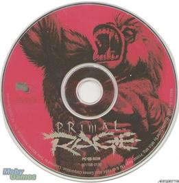 Artwork on the Disc for Primal Rage on the Microsoft DOS.