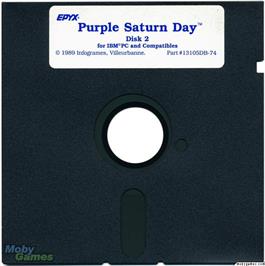 Artwork on the Disc for Purple Saturn Day on the Microsoft DOS.