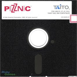 Artwork on the Disc for Puzznic on the Microsoft DOS.
