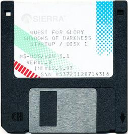 Artwork on the Disc for Quest for Glory - Shadows of Darkness on the Microsoft DOS.