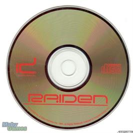 Artwork on the Disc for Raiden on the Microsoft DOS.