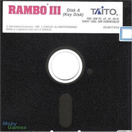 Artwork on the Disc for Rambo 3 on the Microsoft DOS.