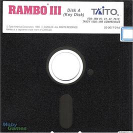 Artwork on the Disc for Rambo III on the Microsoft DOS.