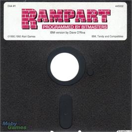 Artwork on the Disc for Rampart on the Microsoft DOS.