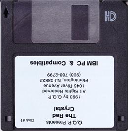 Artwork on the Disc for Red Crystal - The Seven Secrets Of Life, The on the Microsoft DOS.