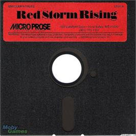 Artwork on the Disc for Red Storm Rising on the Microsoft DOS.