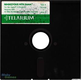 Artwork on the Disc for Rendezvous With Rama on the Microsoft DOS.