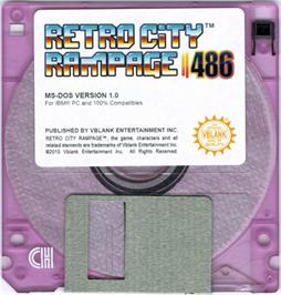 Artwork on the Disc for Retro City Rampage 486 on the Microsoft DOS.