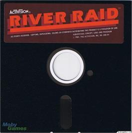 Artwork on the Disc for River Raid on the Microsoft DOS.