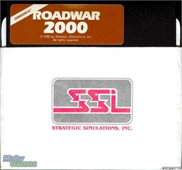 Artwork on the Disc for Roadwar 2000 on the Microsoft DOS.