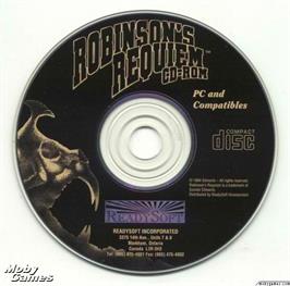Artwork on the Disc for Robinson's Requiem on the Microsoft DOS.