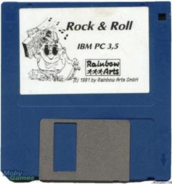 Artwork on the Disc for Rock 'n Roll on the Microsoft DOS.