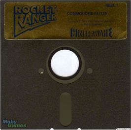 Artwork on the Disc for Rocket Ranger on the Microsoft DOS.