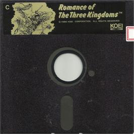 Artwork on the Disc for Romance of the Three Kingdoms on the Microsoft DOS.